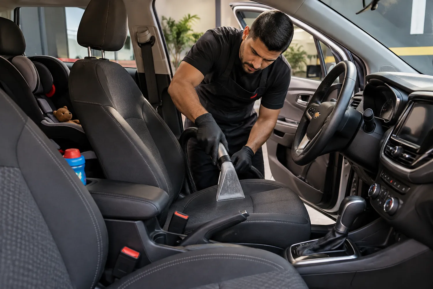 Higienização interna automotiva